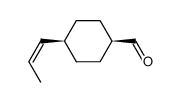 Cyclohexanecarboxaldehyde, 4-(1Z)-1-propenyl-, cis- (9CI) Structure