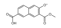 6-carboxy-3-methoxycarbonylnaphthalen-2-olate结构式