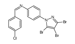 N1-(4-CHLOROBENZYLIDENE)-4-(3,4,5-TRIBROMO-1H-PYRAZOL-1-YL)ANILINE picture