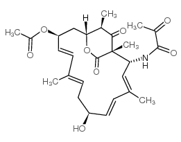 Propanamide,N-[(1S,2R,3E,5E,7S,9E,11E,13S,15R,19R)-13-(acetyloxy)-7-hydroxy-1,4,10,19-tetramethyl-17,18-dioxo-16-oxabicyclo[13.2.2]nonadeca-3,5,9,11-tetraen-2-yl]-2-oxo-,(2S)- Structure