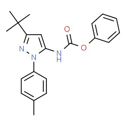 苯基 (3-(叔-丁基)-1-(P-甲苯基)-1H-吡唑-5-基)氨基甲酯结构式