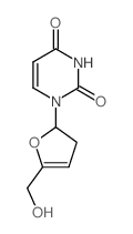 1-[5-(hydroxymethyl)-2,3-dihydrofuran-2-yl]pyrimidine-2,4-dione结构式