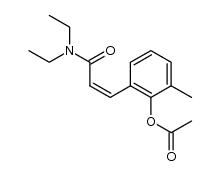 2-[(Z)-2-(diethylcarbamoyl)vinyl]-6-methylphenyl acetate Structure