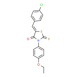 (Z)-5-(4-chlorobenzylidene)-3-(4-ethoxyphenyl)-2-thioxothiazolidin-4-one Structure