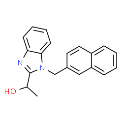 1-(1-Naphthalen-2-ylmethyl-1H-benzoimidazol-2-yl)-ethanol结构式