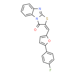 2-{[5-(4-fluorophenyl)-2-furyl]methylene}[1,3]thiazolo[3,2-a]benzimidazol-3(2H)-one structure