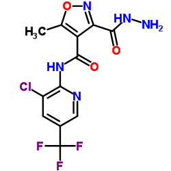 N-[3-CHLORO-5-(TRIFLUOROMETHYL)-2-PYRIDINYL]-3-(HYDRAZINOCARBONYL)-5-METHYL-4-ISOXAZOLECARBOXAMIDE结构式