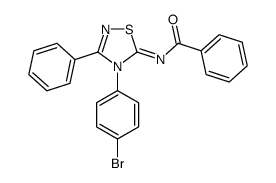 N-[4-(p-Bromophenyl)-3-phenyl-1,2,4-thiadiazol-5(4H)-ylidene]benzamide结构式