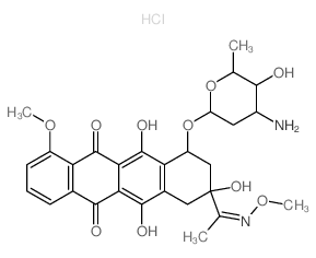 Daunomycin, O-methyloxime, mono-hydrochloride Structure