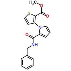 Methyl 3-[2-(benzylcarbamoyl)-1H-pyrrol-1-yl]-2-thiophenecarboxylate Structure