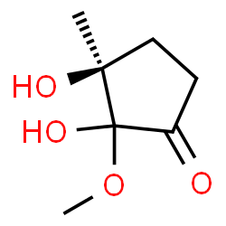 Cyclopentanone, 2,3-dihydroxy-2-methoxy-3-methyl-, (3S)- (9CI) structure