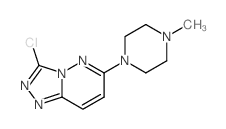 9-chloro-3-(4-methylpiperazin-1-yl)-1,2,7,8-tetrazabicyclo[4.3.0]nona-2,4,6,8-tetraene结构式