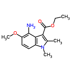 4-AMINO-5-METHOXY-1,2-DIMETHYL-1H-INDOLE-3-CARBOXYLIC ACID ETHYL ESTER Structure