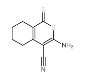 3-amino-1-sulfanylidene-5,6,7,8-tetrahydroisothiochromene-4-carbonitrile结构式