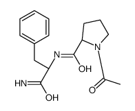 (2S)-1-acetyl-N-[(2S)-1-amino-1-oxo-3-phenylpropan-2-yl]pyrrolidine-2-carboxamide Structure