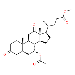 methyl (5beta,7alpha)-7-acetoxy-3,12-dioxocholan-24-oate结构式