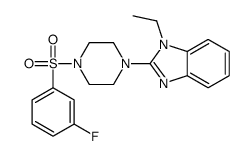 Piperazine, 1-(1-ethyl-1H-benzimidazol-2-yl)-4-[(3-fluorophenyl)sulfonyl]- (9CI) Structure