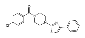 Piperazine, 1-(4-chlorobenzoyl)-4-(4-phenyl-2-thiazolyl)- (9CI)结构式