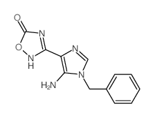 3-(5-amino-1-benzyl-imidazol-4-yl)-2H-1,2,4-oxadiazol-5-one structure