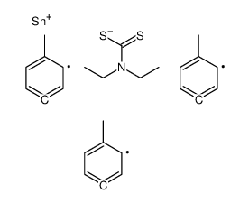 tris(4-methylphenyl)stannyl N,N-diethylcarbamodithioate Structure