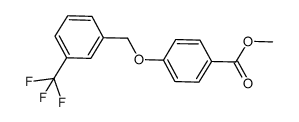 4-(3-trifluoromethyl-benzyloxy)-benzoic acid methyl ester结构式