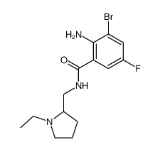 2-amino-3-bromo-N-(1-ethyl-pyrrolidin-2-ylmethyl)-5-fluoro-benzamide结构式