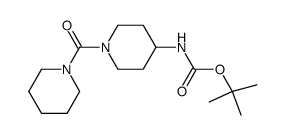 tert-butyl [1-(piperidine-1-carbonyl)piperidin-4-yl]carbamate结构式