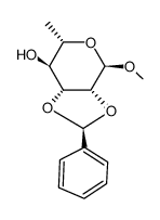 Methyl exo-2,3-di-O-benzylidene-α-L-rhamnopyranoside结构式