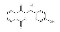 2-[hydroxy-(4-hydroxyphenyl)methyl]naphthalene-1,4-dione structure