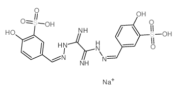 Ethanediimidic acid,1,2-bis[2-[(4-hydroxy-3-sulfophenyl)methylene]hydrazide], sodium salt (1:2)结构式