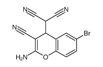 2-(2-amino-6-bromo-3-cyano-4H-chromen-4-yl)propanedinitrile结构式