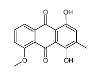 1,4-dihydroxy-3-methyl-5-methoxyanthracene-9,10-dione结构式