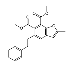 2-methyl-5-phenethyl-benzofuran-6,7-dicarboxylic acid dimethyl ester Structure