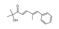 (E,E)-2-hydroxy-2,6-dimethyl-7-phenyl-4,6-heptadien-3-one结构式