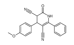 3,5-dicyano-4-(p-methoxyphenyl)-6-phenyl-3,4-dihydro-2-pyridone Structure