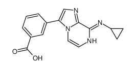 3-[8-(cyclopropylamino)imidazo[1,2-a]pyrazin-3-yl]benzoic acid结构式