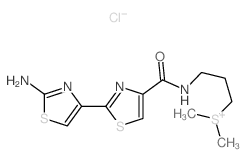 (3-(((2-Amino(2,4-bithiazol)-4-yl)carbonyl)amino)propyl)dimethylsulfonium chloride structure