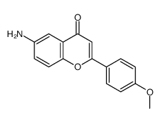 4H-1-Benzopyran-4-one,6-amino-2-(4-methoxyphenyl)-(9CI) Structure