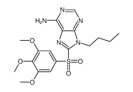 9-butyl-8-(3,4,5-trimethoxyphenyl)sulfonylpurin-6-amine结构式