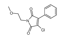 3-chloro-1-(2-methoxyethyl)-4-phenylpyrrole-2,5-dione结构式