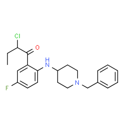 1-Butanone,2-chloro-1-[5-fluoro-2-[[1-(phenylmethyl)-4-piperidinyl]amino]phenyl]- Structure