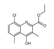 8-chloro-4-hydroxy-3,5-dimethyl-quinoline-2-carboxylic acid ethyl ester结构式