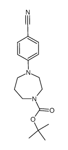 4-(4-cyanophenyl)-1,4-diazepane-1-carboxylic acid tert-butyl ester结构式