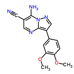 7-Amino-3-(3,4-dimethoxyphenyl)pyrazolo[1,5-a]pyrimidine-6-carbonitrile Structure