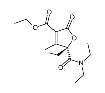 (S)-5-diethylcarbamoyl-5-ethyl-4-methyl-2-oxo-2,5-dihydro-furan-3-carboxylic acid ethyl ester Structure