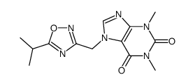 7-[5-(propan-2-yl)-1,2,4-oxadiazol-3-yl-methyl]-theophylline Structure