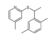 2-[1-(2,5-dimethylphenyl)ethylsulfanyl]-4-methylpyridine Structure