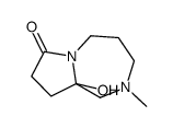 9a-hydroxy-2-methyl-1,3,4,5,8,9-hexahydropyrrolo[1,2-a][1,4]diazepin-7-one结构式