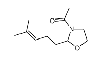 1-[2-(4-methylpent-3-enyl)-1,3-oxazolidin-3-yl]ethanone Structure