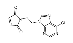 1-[2-(6-chloropurin-9-yl)ethyl]pyrrole-2,5-dione结构式